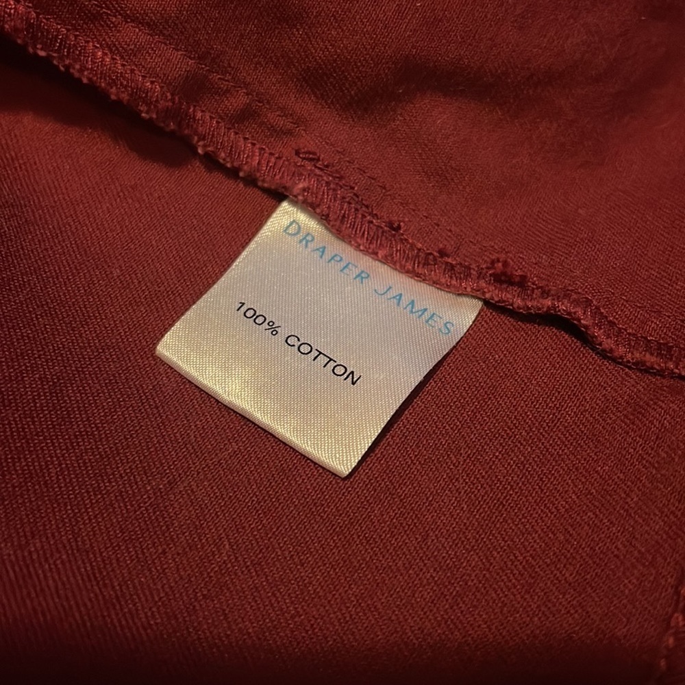 Draper James Utility Coat Deep Wine Size S 4/6 w/pockets NWOT - Picture 7 of 8